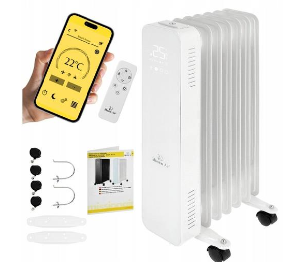 Mission Air Grzejnik olejowy OSLO 1500W White WiFi - 1590311 - zdjęcie 5